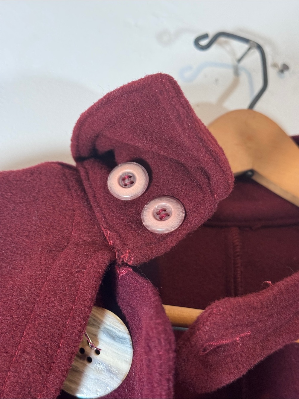 Vintage Victorian Ox Blood Maroon Wool Cloak - Picture 5 of 11